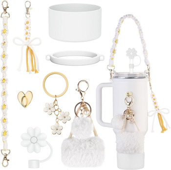Accesorii Stanley Cup, cană de apă, frânghie împletită portabilă, termos, lanț pentru pahar, cârlig de dragoste, bilă de păr, pandantiv cu cheie
