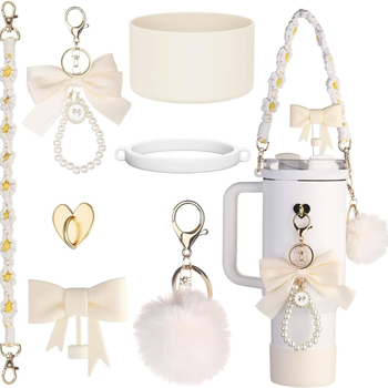 Accesorii Stanley Cup, cană de apă, frânghie împletită portabilă, termos, lanț pentru pahar, cârlig de dragoste, bilă de păr, pandantiv cu cheie