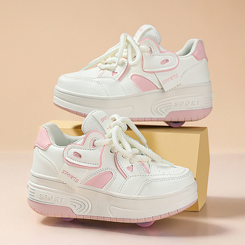 Dvigubi riedučiai mergaitėms, sportiniai riedučiai su 2025 ratukais, vaikiški riedučiai vyresniems vaikams