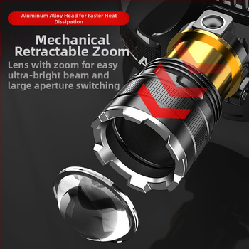 Νέοι προβολείς LED μεγάλης εμβέλειας για εξωτερικούς χώρους, φόρτιση USB, ορειβασία, ψάρεμα, ιππασία, τοποθετημένοι στο κεφάλι, διασυνοριακά, με φως εστίασης