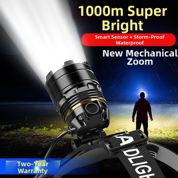 Νέοι προβολείς LED μεγάλης εμβέλειας για εξωτερικούς χώρους, φόρτιση USB, ορειβασία, ψάρεμα, ιππασία, τοποθετημένοι στο κεφάλι, διασυνοριακά, με φως εστίασης