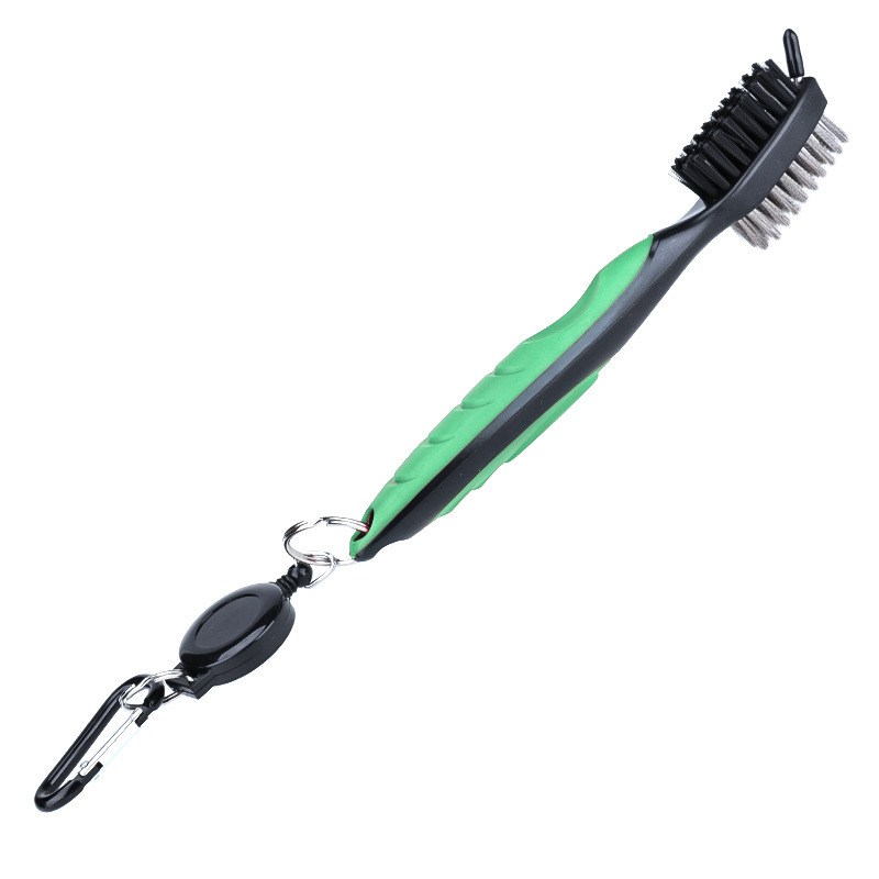 Gyárilag közvetlen golftisztító kefe acélgyapjú horoggal Golf Club kétoldalas tisztítókefe