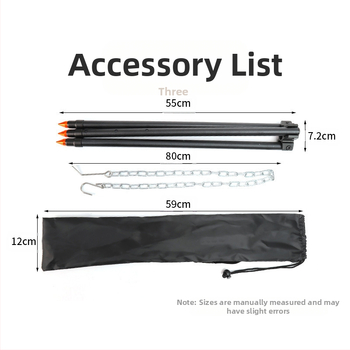 Εξωτερική μεγάλη βάση για φωτιά, φορητή κρεμαστή βάση για γλάστρες, τρίποδο για φωτιά, είδη κάμπινγκ, τρίποδο μπάρμπεκιου