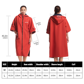 „HiTurbo“ vandeniui atsparus greitai džiūstantis apsiaustas, dvigubas užtrauktukas, lauko plaukimo, nardymo, banglenčių sporto chalatas, atsparus vėjui, šiltas vystymo chalatas
