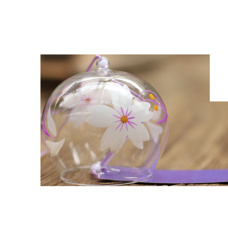 Εργοστασιακά γυάλινα κουδούνια ανέμου εξατομικευμένο δώρο δώρο γενεθλίων σπίτι δημιουργικά κουδούνια ανέμου κλασικό άνθος κερασιάς