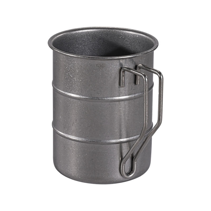 Vintažinis 304 nerūdijančio plieno alaus bokalas, snaigės smėlio bokalas, kūrybingas lauko kempingo senas bokalas, su užsakomu logotipu