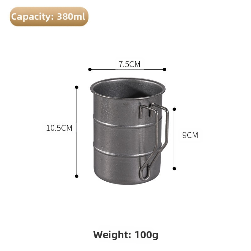 Vintažinis 304 nerūdijančio plieno alaus bokalas, snaigės smėlio bokalas, kūrybingas lauko kempingo senas bokalas, su užsakomu logotipu