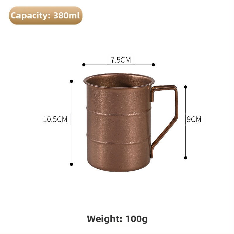 Vintažinis 304 nerūdijančio plieno alaus bokalas, snaigės smėlio bokalas, kūrybingas lauko kempingo senas bokalas, su užsakomu logotipu