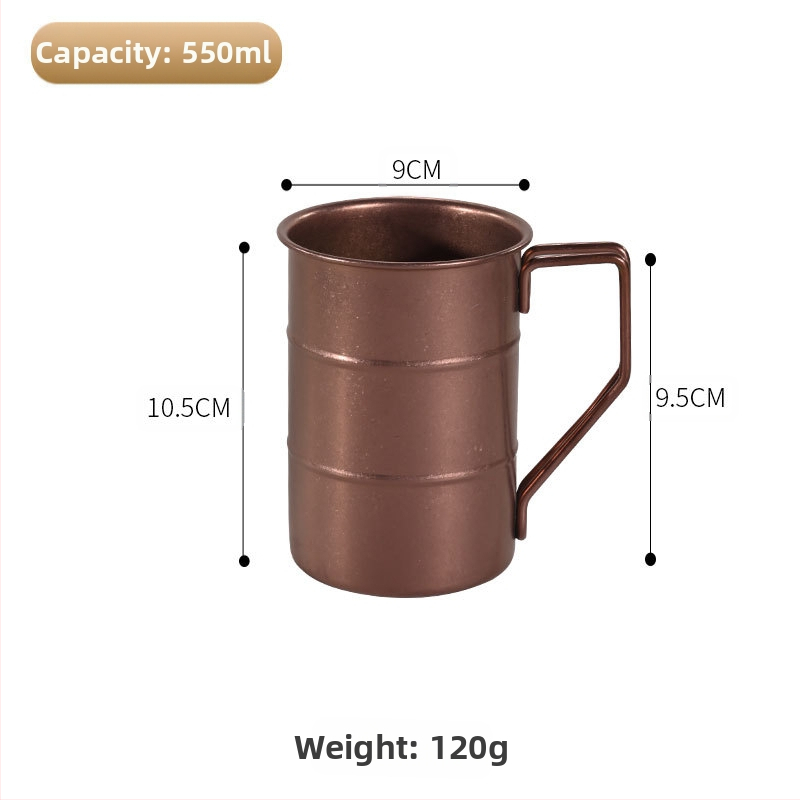 Vintažinis 304 nerūdijančio plieno alaus bokalas, snaigės smėlio bokalas, kūrybingas lauko kempingo senas bokalas, su užsakomu logotipu