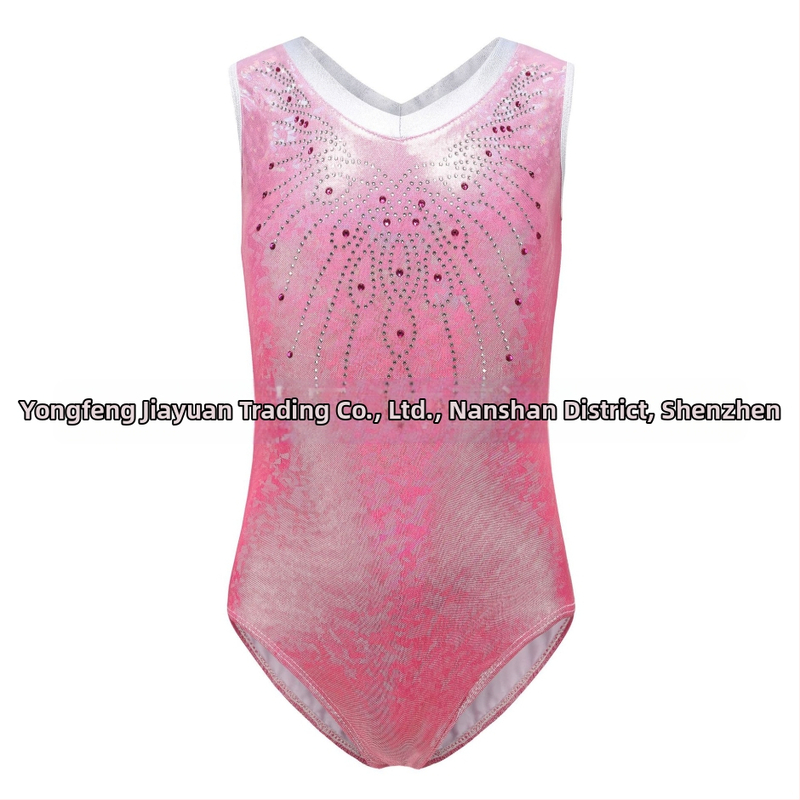 Детски тренировъчни облекла CrossBorder с металически лъскави балетни поли за момичета, гимнастически облекла, танцови облекла, облекла за представления, танцови облекла