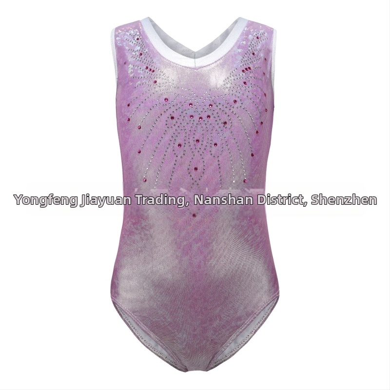 Детски тренировъчни облекла CrossBorder с металически лъскави балетни поли за момичета, гимнастически облекла, танцови облекла, облекла за представления, танцови облекла