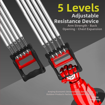 Rindkere laiendav tõmbetugevusega meesvedruga rindkere lihaste treenimine istessetõusu käe jõul õla ja selja venitusharjutus koduste treeningvahenditega
