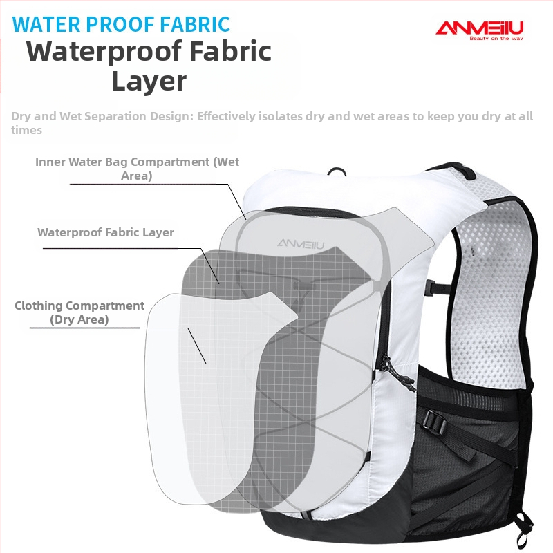 Раница за бягане Anmei Road, за бягане на открито, планинско бягане, чанта за бяла вода, езда, раница за туризъм с голям капацитет