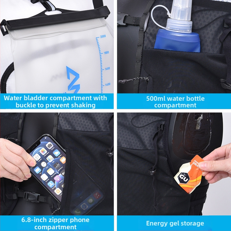 Раница за бягане Anmei Road, за бягане на открито, планинско бягане, чанта за бяла вода, езда, раница за туризъм с голям капацитет