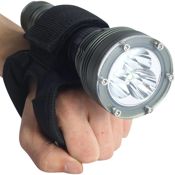 Speciális karvédő zseblámpa hüvelyhez, csuklóvédőhöz, zseblámpa szövetvédőhöz, búvárvilágításhoz, kiegészítőkhöz, kézhátlaphoz, kültéri használatra