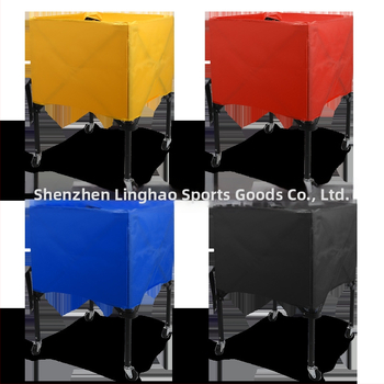 Gamykloje pagamintas aliuminio lydinio krepšinio vežimėlis kamuolių laikymui, sulankstomas, nešiojamas treniruočių vežimėlis patalpose ir lauke