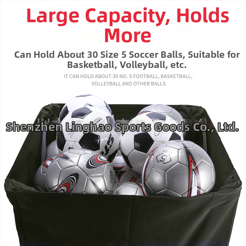 Фабрично директна алуминиева сплав, количка за съхранение на топки, сгъваема преносима количка за тренировки на закрито и открито