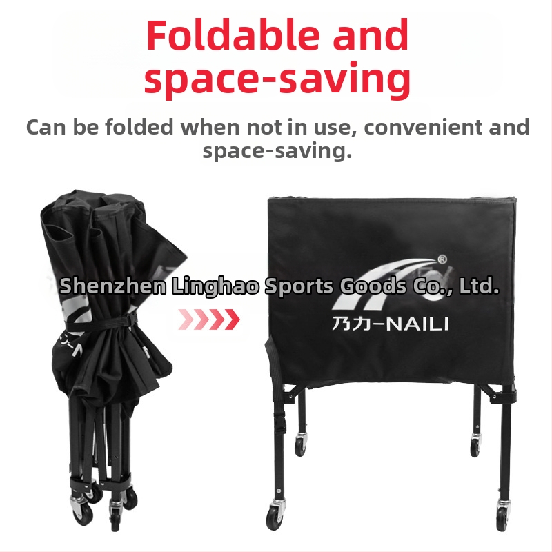 Фабрично директна алуминиева сплав, количка за съхранение на топки, сгъваема преносима количка за тренировки на закрито и открито