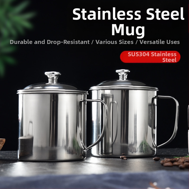 304 nerūdijančio plieno vandens puodelis mokiniams, vaikų puodelis, biuro šachmatų ir kortų kambarys, darželio valgykla su dangteliu, puodelis arbatai