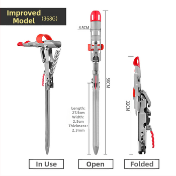 Риболовна въдица Sea Скоба за въдица Sea, хвърляне на въдица, поставяне на въдица на земята, автоматичен лост за въдица, универсална батерия, неръждаема стомана, Guangni Guai