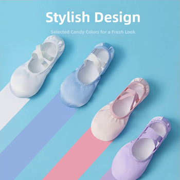 Παιδικά Παπούτσια Χορού Γυναικεία, Μαλακή Σόλα, Κινέζικα, Παιδικά Παπούτσια Χορού Μπαλέτου, Παιδικά Παπούτσια Χορού για Κορίτσια, Καθαρό Χρώμα Σατέν, Παπούτσια Χορού για Πρακτική, Σώμα