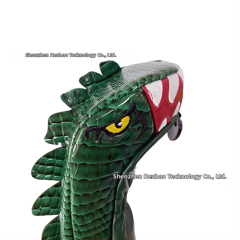 Drevený kryt na golfovú palicu s kresleným tyranosaurom typ č. 1, drevený č. 3/5, drevená kuracia noha z PU nepremokavej tkaniny