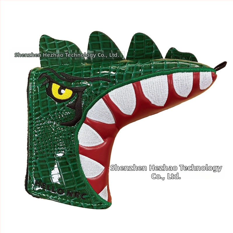 Drevený kryt na golfovú palicu s kresleným tyranosaurom typ č. 1, drevený č. 3/5, drevená kuracia noha z PU nepremokavej tkaniny