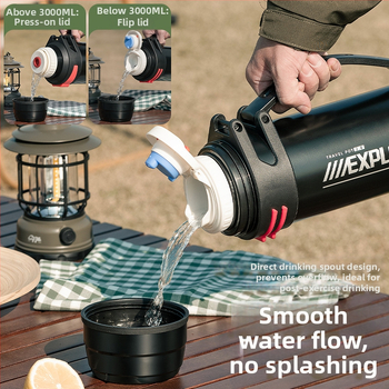 „Enme Thermos Cup“ vyriškas didelis didelės talpos termosinis virdulys, lauko, naujas, 316 automobilinis buitinis virdulys, šilto vandens butelis