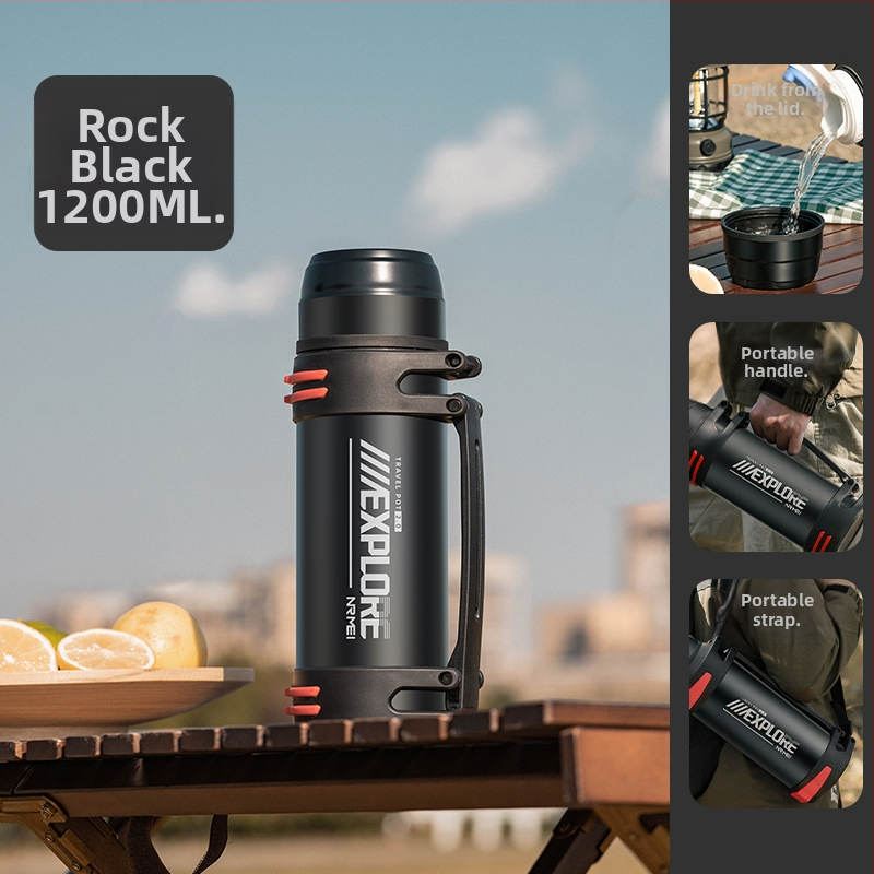 „Enme Thermos Cup“ vyriškas didelis didelės talpos termosinis virdulys, lauko, naujas, 316 automobilinis buitinis virdulys, šilto vandens butelis