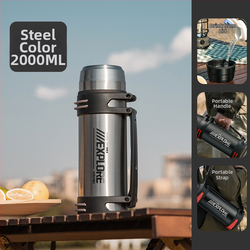 „Enme Thermos Cup“ vyriškas didelis didelės talpos termosinis virdulys, lauko, naujas, 316 automobilinis buitinis virdulys, šilto vandens butelis