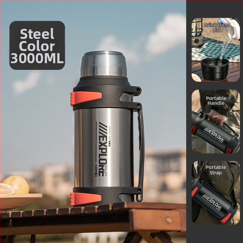 „Enme Thermos Cup“ vyriškas didelis didelės talpos termosinis virdulys, lauko, naujas, 316 automobilinis buitinis virdulys, šilto vandens butelis