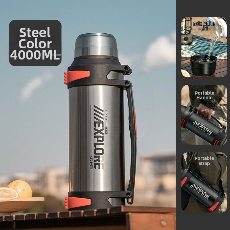 „Enme Thermos Cup“ vyriškas didelis didelės talpos termosinis virdulys, lauko, naujas, 316 automobilinis buitinis virdulys, šilto vandens butelis