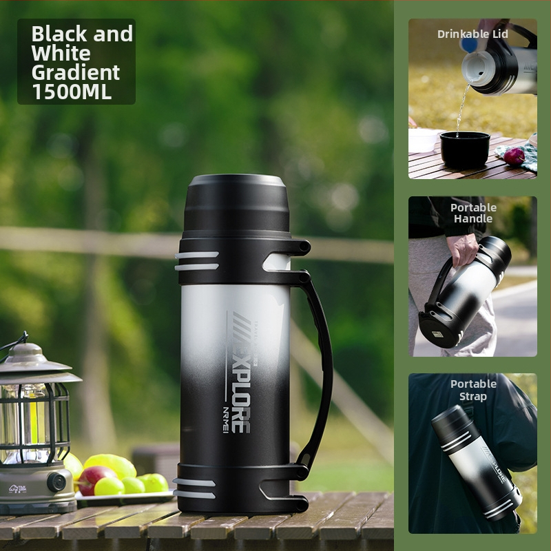 „Enme Thermos Cup“ vyriškas didelis didelės talpos termosinis virdulys, lauko, naujas, 316 automobilinis buitinis virdulys, šilto vandens butelis