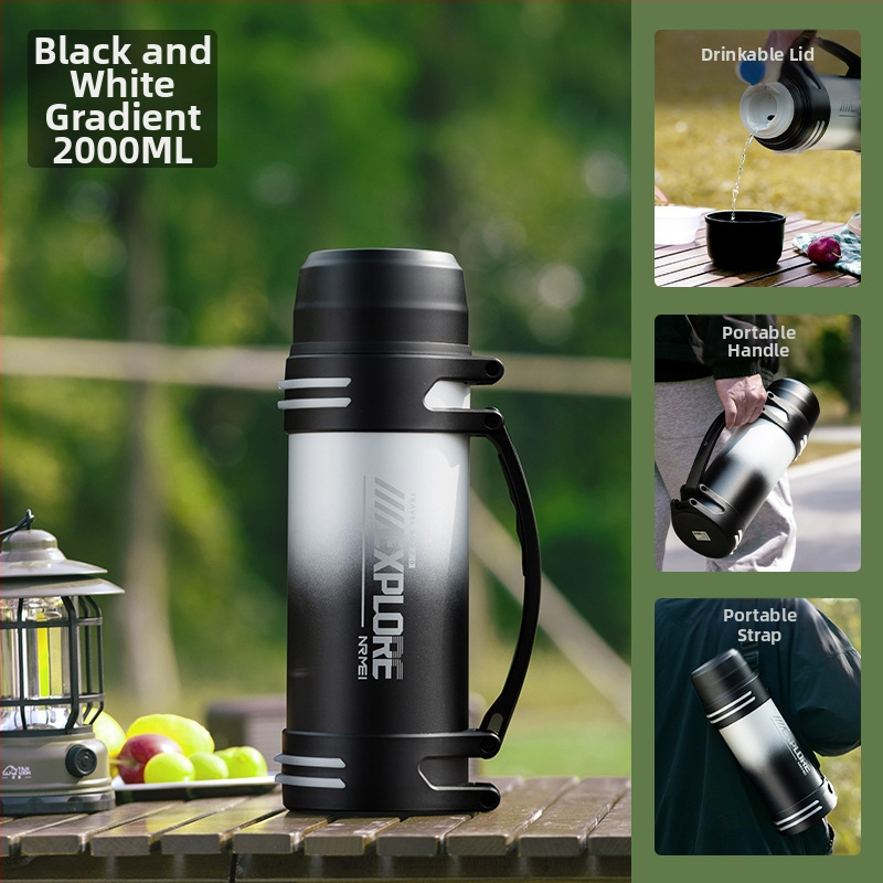 „Enme Thermos Cup“ vyriškas didelis didelės talpos termosinis virdulys, lauko, naujas, 316 automobilinis buitinis virdulys, šilto vandens butelis