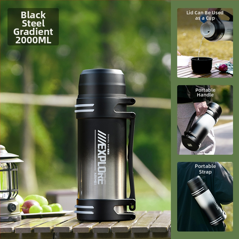 „Enme Thermos Cup“ vyriškas didelis didelės talpos termosinis virdulys, lauko, naujas, 316 automobilinis buitinis virdulys, šilto vandens butelis