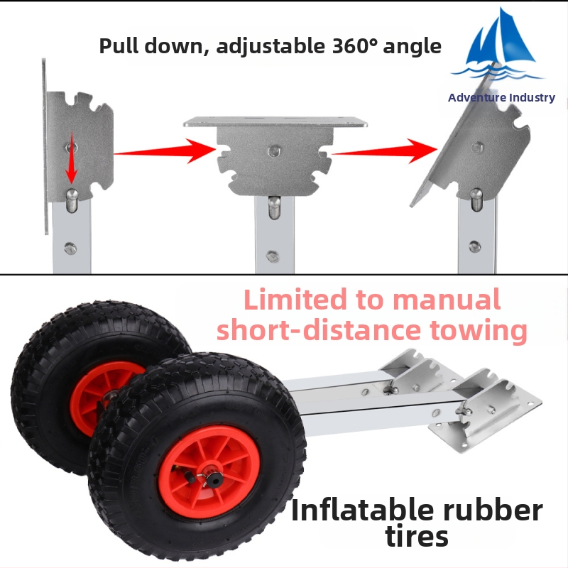 Ремарке за щурмова лодка под 3 м, морска риболовна лодка, гумена лодка, надуваема лодка, скучно колело, без лагер, просто малко ремарке