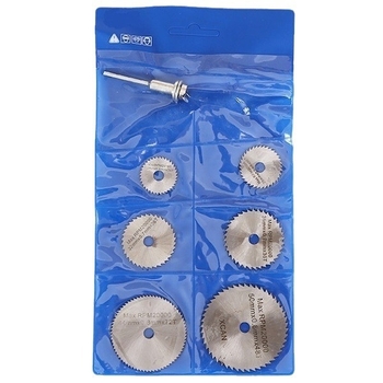 Комплект от 7 малки ножчета за трион от високоскоростна стомана, подходящи за рязане на пластмаса/дърво/микрометал, мини ножчета в торбичка