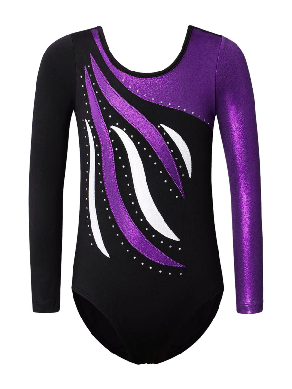 Laste võimlemistrikoo – professionaalne kullatud tantsuetendusriietus, tikitud harjutustrikoo, väga elastne ja mugav