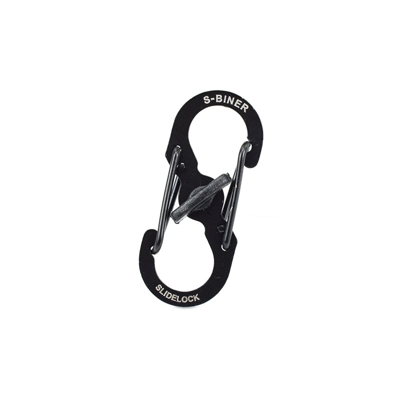 Неръждаема стомана 8-образна катарама за външен монтаж с кука за заключване S-образна катарама за планинарство бързо окачване на ключодържател за раница предпазна катарама метална скално катерене