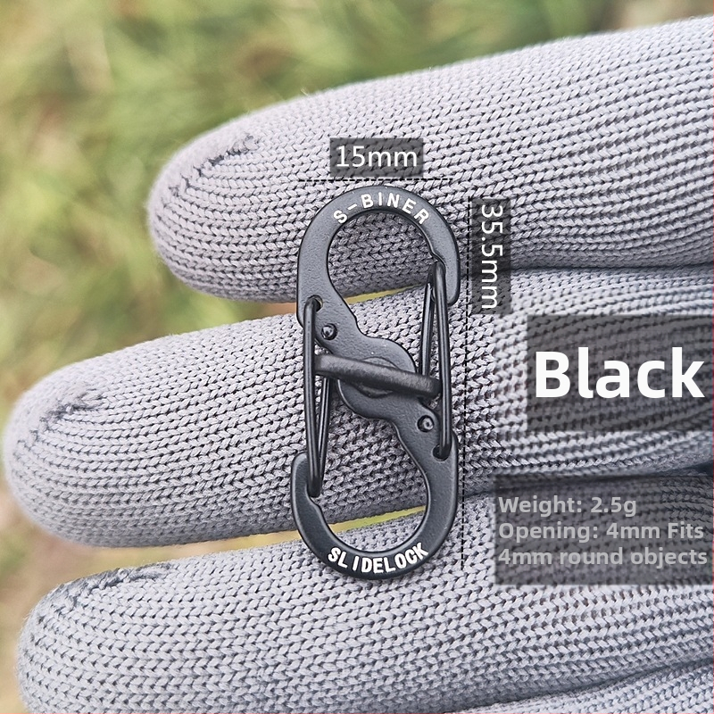 Неръждаема стомана 8-образна катарама за външен монтаж с кука за заключване S-образна катарама за планинарство бързо окачване на ключодържател за раница предпазна катарама метална скално катерене