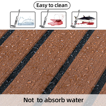 Jahtas EVA imitācijas tīkkoka grīda RV ātrlaivas laivu klāja neslīdošs paklājiņš, līmējošs luksusa jahtu aprīkojums