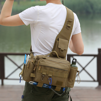 Чанта Luya с голям капацитет, многофункционална чанта за кръста, чанта за въдица, тактическа раница, чанта през рамо, риболовна въдица, чанта за риболовни принадлежности, чанта за въдица