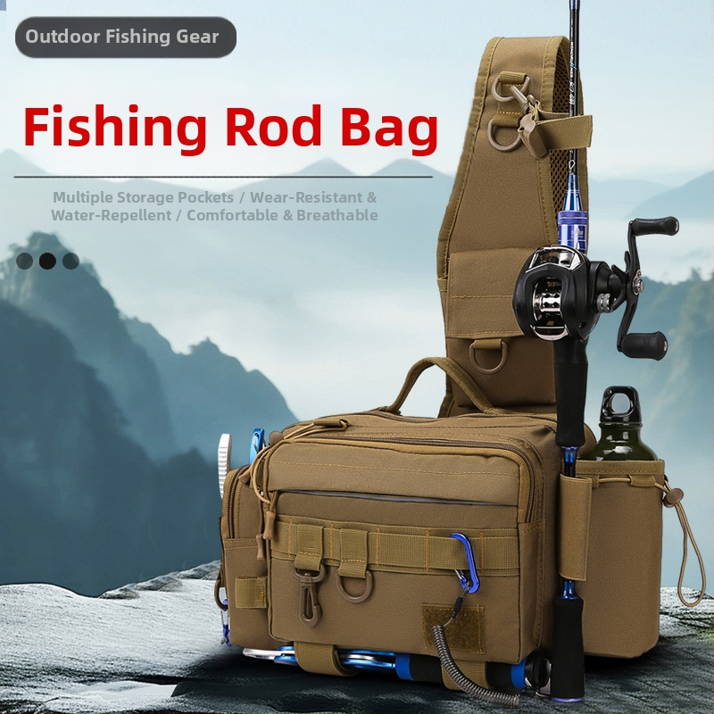Nagy kapacitású Luya táska, multifunkcionális övtáska, horgászbot táska, taktikai hátizsák, keresztpántos táska, horgászbot táska, horgászbot táska, bottáska