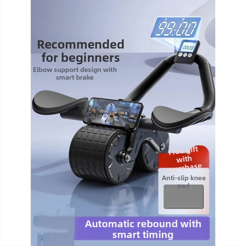 Kõhuratta automaatne tagasilöögiga kõhulihaste ratas kõhuratta küünarnuki tugi meestele ja naistele kõhulihaste treenimiseks kõhn kõht artefakti spordivarustus