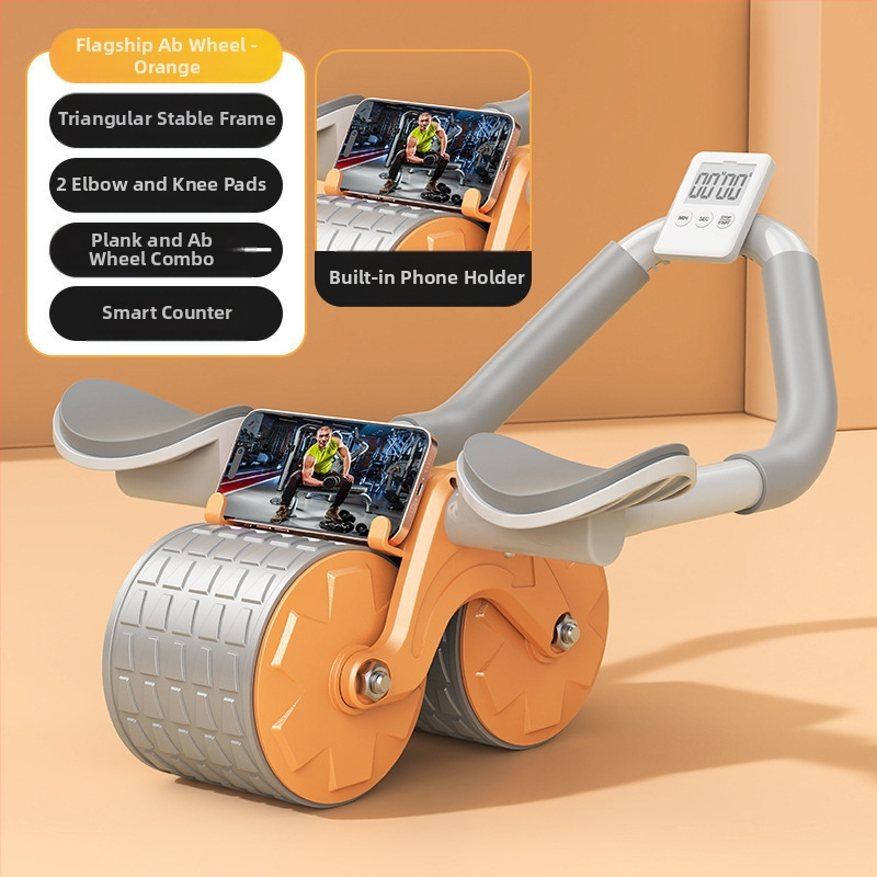 Kõhuratta automaatne tagasilöögiga kõhulihaste ratas kõhuratta küünarnuki tugi meestele ja naistele kõhulihaste treenimiseks kõhn kõht artefakti spordivarustus