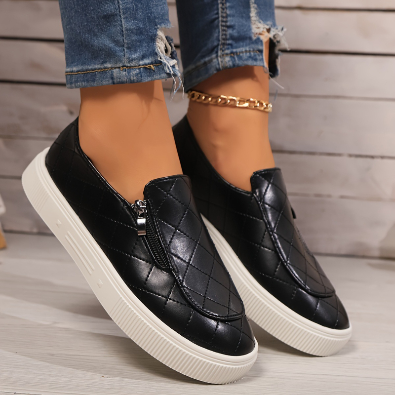 Wish európai és amerikai plus size lapos, kerek orrú, alacsony szárú, kockás, egyrétegű cipők női egyszerű, egyszínű leggings, lusta mokaszinok Wish