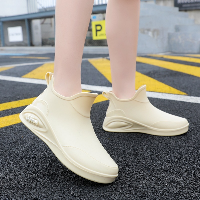 Moteriški guminiai batai, skirti keturiems metų laikams, universalūs, trumpi, šilti, vilnoniai, guminiai batai, vandeniui atsparūs, neslystantys, tinkami darbui virtuvėje, vandens batai moterims.