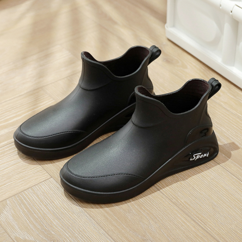 Moteriški guminiai batai, skirti keturiems metų laikams, universalūs, trumpi, šilti, vilnoniai, guminiai batai, vandeniui atsparūs, neslystantys, tinkami darbui virtuvėje, vandens batai moterims.