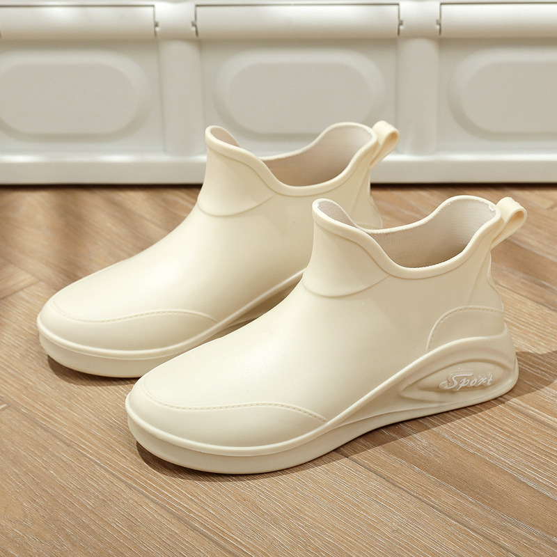 Moteriški guminiai batai, skirti keturiems metų laikams, universalūs, trumpi, šilti, vilnoniai, guminiai batai, vandeniui atsparūs, neslystantys, tinkami darbui virtuvėje, vandens batai moterims.