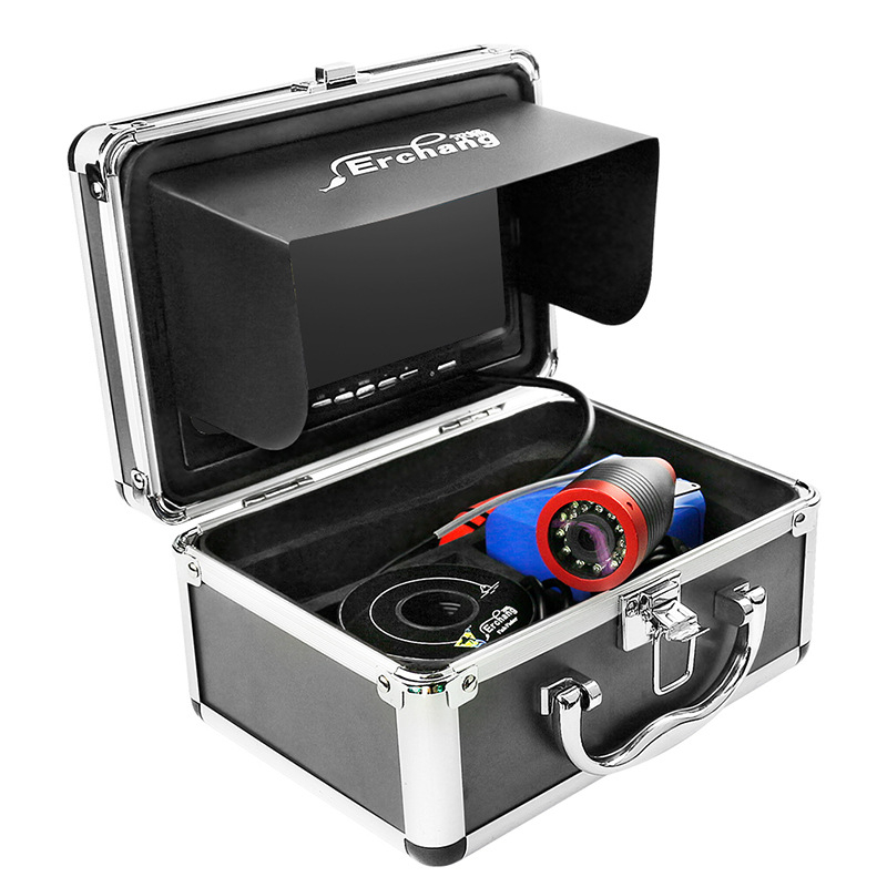 Vizualinė žvejyba, naktinio matymo inkarinė žuvis, HD povandeninė kamera, žvejybos reikmenys, žvejybos įranga, žuvų ieškiklis